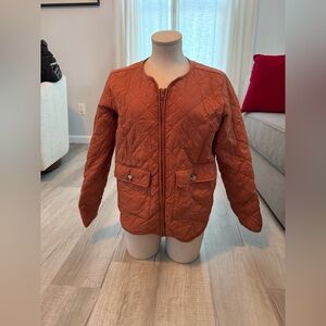 Burnt orange quilted jacket xxl (16) juniors women’s small